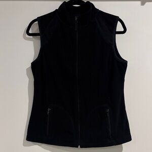 Black Sleeveless Zip-Up Vest